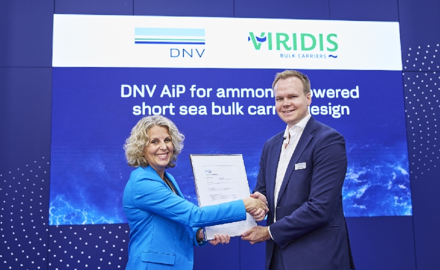 Viridis Bulk Carriers wins DNV AiP for ammonia-powered short sea bulk carrier design